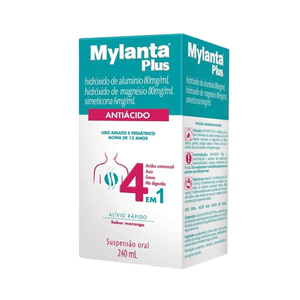 Antiácido Mylanta Plus Sabor Morango 240Ml