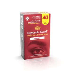 Nova Henna Expressão Facial - Marrom - 40 Aplicações (2,5g)