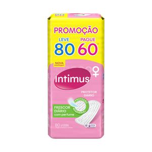 Protetor Diário Intimus Frescor Diário com Perf Sem Abas 80 Un