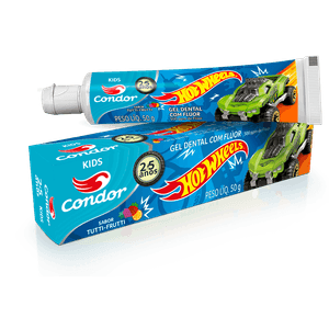 Gel Dental Condor Infantil Hot Wheels 2-5 Anos 50G