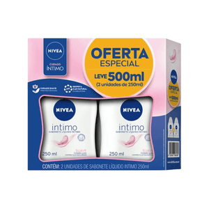 Kit Sabonete Líquido Íntimo Nivea Suave 2 unidades com 250ml cada