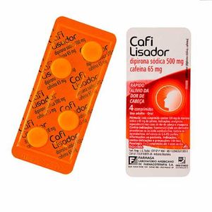 Cafi Lisador 500mg/65mg com 4 Comprimidos