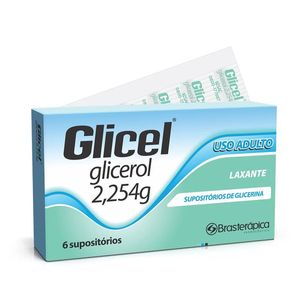 Supositório de Glicerina Glicel Adulto 6 unidades Brasterapica