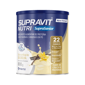 Supravit Nutri Baunilha Suplemento Alimentar 800g