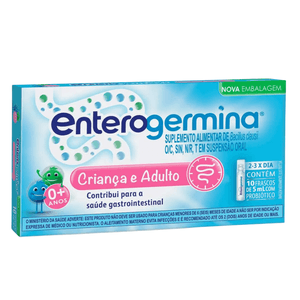 Enterogermina Plus Probiótico com 10 Flaconetes de 5mL Cada