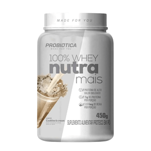 100% Whey Probiótica Nutra Mais Cookies & Cream 450g