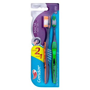 Kit Escova de Dente Condor Comfort com 2 unidades