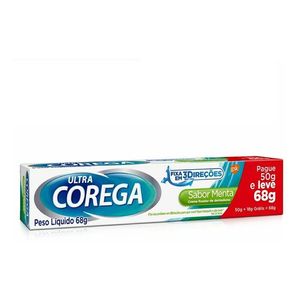 Creme Fixador Dentadura Corega Ultra 70G Sabor Menta