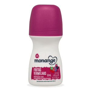 Desodorante Antitranspirante Roll-On Monange Frutas Vermelhas Feminino 48h 50ml