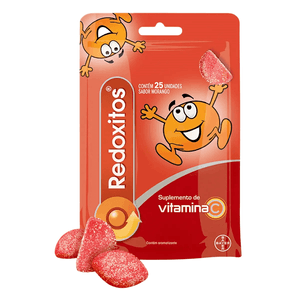 Redoxitos Morango 30Mg com 25 Gomas Mastigáveis De Vitamina C