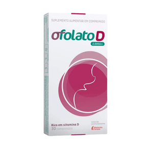 Metilfolato + Vitamina D 2000UI Ofolato para Gestantes 30 comprimidos