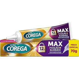 Creme Fixador de Dentadura Ultra Corega Max Fixação Sem Sabor 70g