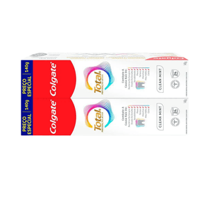 Kit Pasta de Dente Colgate Total 12 Clean Mint 140g 2 unidades