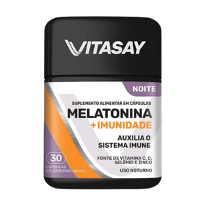 Suplemento Alimentar Vitasay Melatonina + Imunidade 30 cápsulas