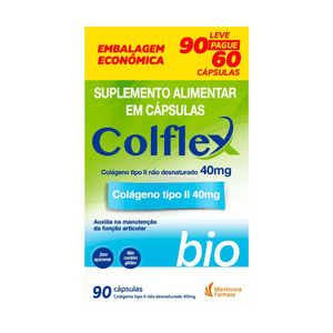 Colágeno tipo II Colflex Bio 40mg - 90 cápsulas