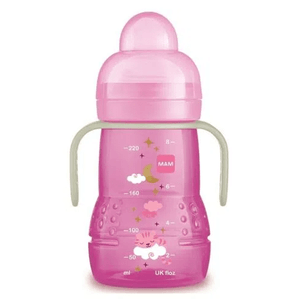 Copo de Transição Mam Trainer Night Rosa com 220ml (Diversas Estampas)