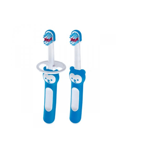 Kit Escova Dental Mam Baby's Brush + 6 meses Boys com 2 Unidades (Cores Diversas)