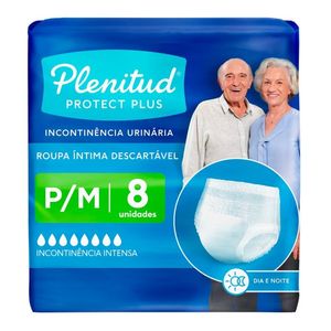 Roupa Intima Descartavel Plenitud Protect Plus P/M com 8 unidades