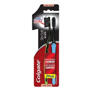 Escova Dental Colgate Slim Black 2 unidades