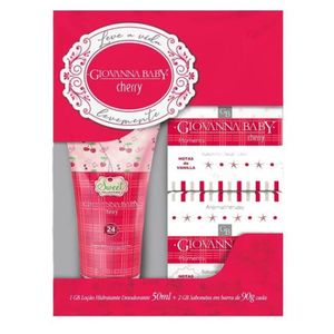 Loção Hidratante Giovanna Baby 50ml+Sabonete 90g 2 Unidades Cherry Edição Limitada