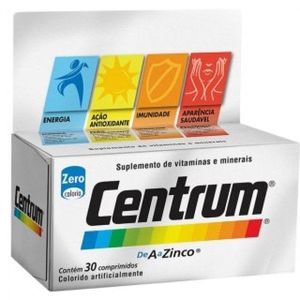 Suplemento Vitamínico-Mineral Centrum De A A Zinco com 30 comprimidos