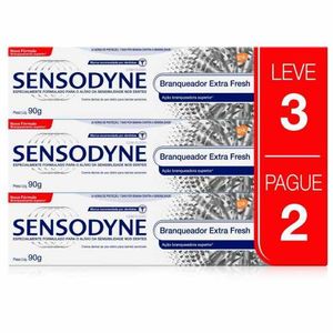 Kit Creme Dental Sensodyne Branqueador Extra Fresh 90g cada