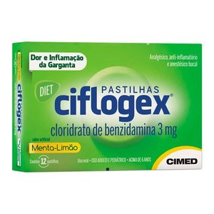 Ciflogex Menta E Limao Diet Com 12 Pastilhas