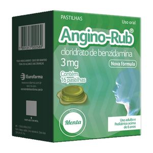 Angino Rub Menta 16 Pastilhas