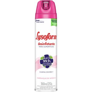 Desinfetante Lysoform Spray Lembranças de Infância 360ml