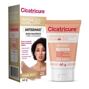 Protetor Solar Cicatricure Antissinais Cor Média FPS50 40G