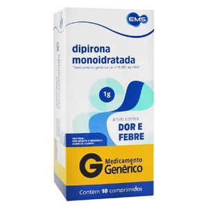 Dipirona 1g 10 Comprimidos EMS Genérico