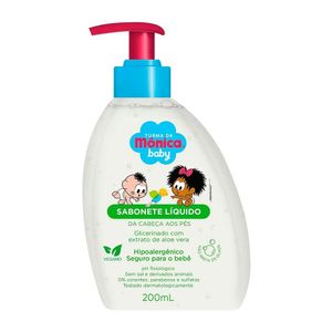 Sabonete Líquido Turma da Mônica Baby Glicerinado Com Extrato de Aloe Vera 200ml