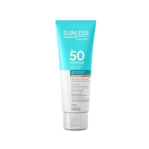 Protetor Solar Facial Sunless Com Base Bege Médio FPS50 60g