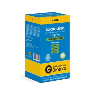 Loratadina 1mg Xarope Cimed Genérico 100ml