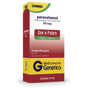 Paracetamol 200mg Cimed Genérico Gotas 15ml