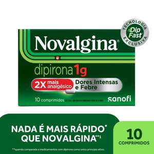 Novalgina Dipirona 1g com 10 Comprimidos