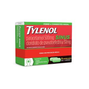 Tylenol Sinus 500mg + 30mg 36 Comprimidos