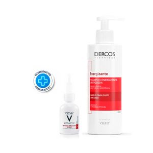 Kit Sérum Retinol Vichy 30ml + Shampoo Antiqueda Vichy Dercos Energizante 400ml