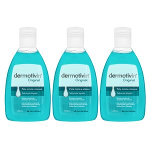 Kit 3 Sabonete Líquido Dermotivin Original 120ml cada
