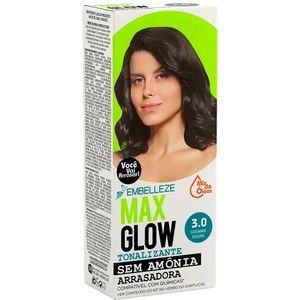 Tonalizante Vegano MaxGlow Castanho Escuro 3.0 Sem Amônia