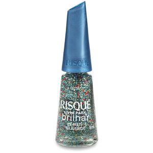 Esmalte Risqué Livre para Brilhar De Paetê na Avenida 8ml