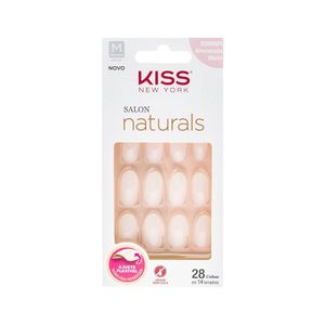 Unhas Postiças Kiss New York Salon Naturals Média Amendoada