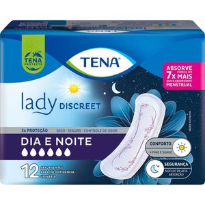 Absorvente para Incontinência Urinária Tena Lady Discreet Dia e Noite 12 Unidades