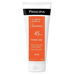 Protetor Solar Corporal Principia FPS45 24% Filtros UV +2% Niacinamida PS-03 200ml