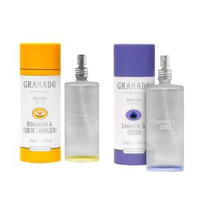Kit Colônia Granado Terrapeutics Bergamota e Flor Laranjeira 230ML+Lavanda e Cedro 230ml