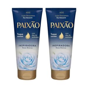 Kit 2 Loção Hidratante Paixão Ultra Cremosa Rosas Brancas 200ml