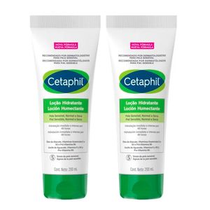 Kit 2 Loção Hidratante Cetaphil Pele Normal, Seca e Sensível 200ml cada