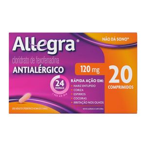 Antialérgico Allegra 120mg 20 Comprimidos