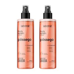Kit 2 Body Splash Dia a Dia Labotrat Pêssego 190ml Cada