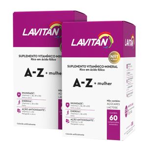 Kit 2 Lavitan A-Z Mulher 60 Comprimidos